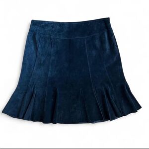 Context Black Suede A-Line Skirt